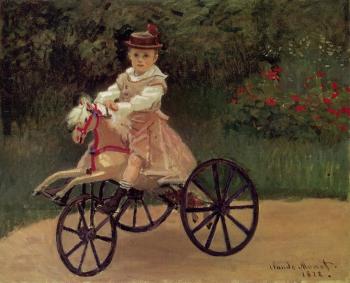 Claude Oscar Monet : Jean Monet on His Horse Tricycle